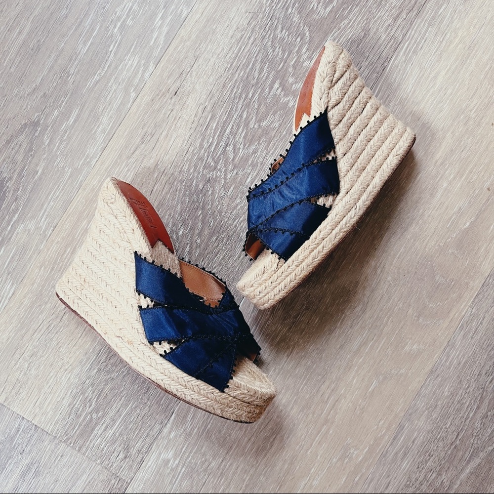 Stubbs & Wootton Grace Rib Navy Espadrille Jute Sole